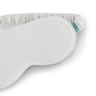 Silk Eyemask for Sleeping - Brightly Labs® Contour Design with Mulberry Silk, Organic Fabric, and Antibacterial Silver Ions for Ultimate Comfort and Restful Sleep