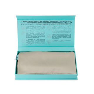 Brightly Labs® King Envelope Silk Pillowcase - Experience luxury with clinically proven Mulberry Silk for hair and skin benefits. Organic and hypoallergenic, with silver-infused fabric for a refreshing, restful sleep