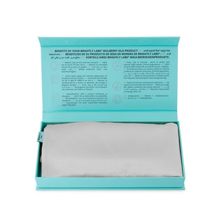 Brightly Labs® King Envelope Silk Pillowcase - Experience luxury with clinically proven Mulberry Silk for hair and skin benefits. Organic and hypoallergenic, with silver-infused fabric for a refreshing, restful sleep